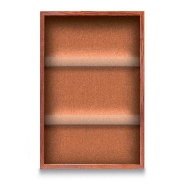 Outdoor Enclosed Combo Board, 48"x36", Satin Frame/Black & Surf